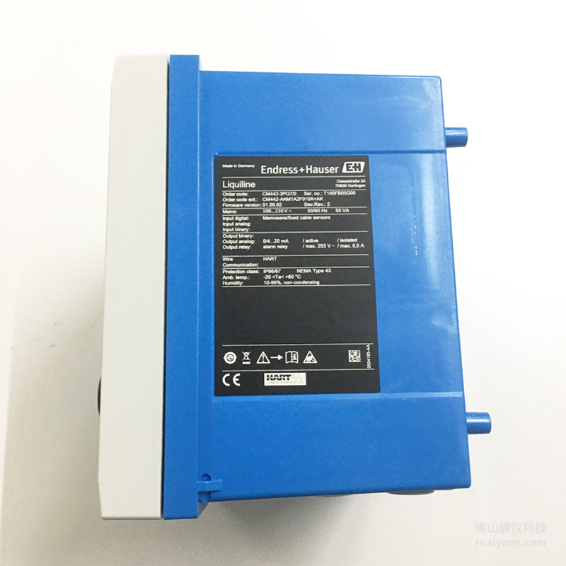 E+H CM442-AAM1A2F010A+AK transmitter model label and specification real photo